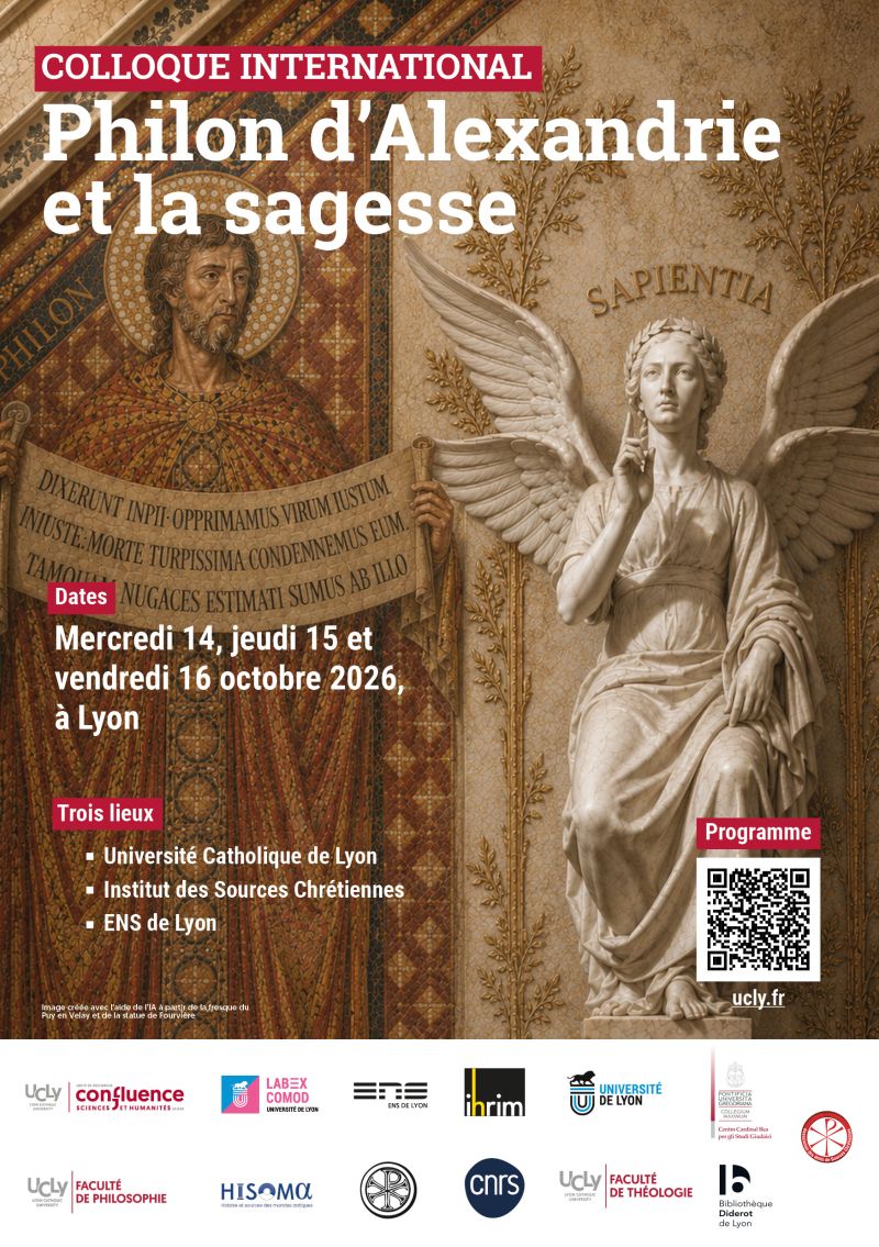 Affiche du colloque "Philon d'Alexandrie et la Sagesse" (Lyon, 14-16/10/2026)