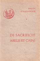 Philon d'Alexandrie, De sacrificiis Abelis et Caini (couverture)