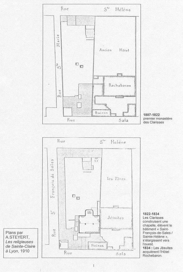 Plans des bâtiments de la rue Sala (1807-1834)