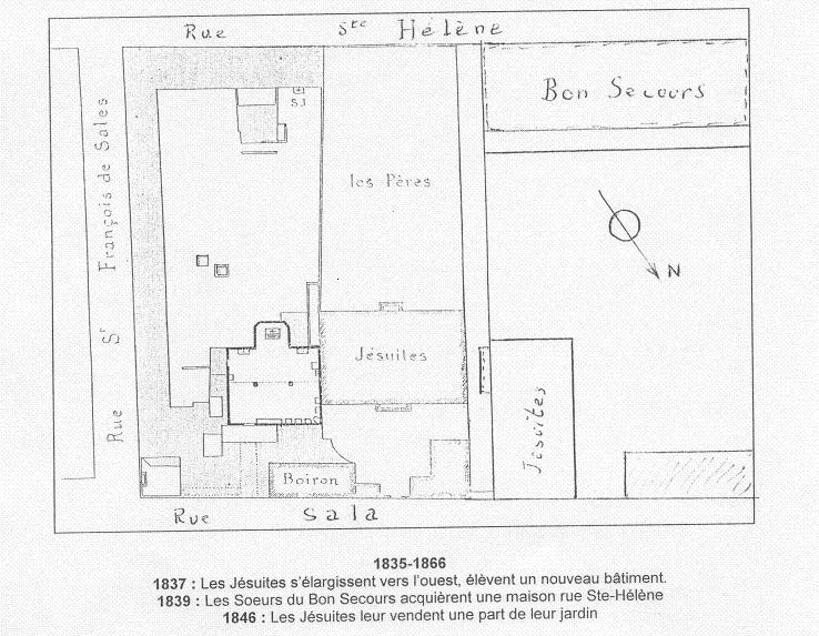 Plans des bâtiments de la rue Sala (1835-1866)