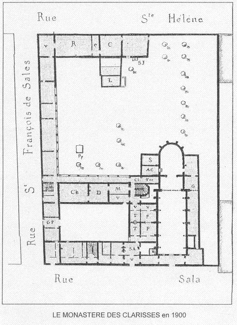 Plans des bâtiments de la rue Sala (1900)