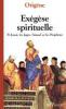 Origène, Exégèse spirituelle IV (couverture)