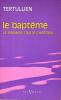 Tertullien, Le baptême (couverture)