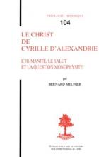 B. Meunier, Le Christ de Cyrille d'Alexandrie (Couverture)