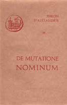 Philon d'Alexandrie, De mutatione nominum (couverture)