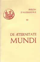 Philon d'Alexandrie, De aeternitate mundi (couverture)