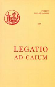 Philon d'Alexandrie, Legatio ad Caium (couverture)