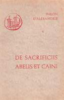 Philon d'Alexandrie, De sacrificiis Abelis et Caini (couverture)